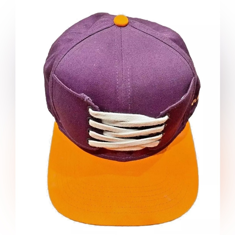 Vlaced AUTHENTIC Streetwear Laced Purple Orange Snapback Cap Hat Adjustable NWOT